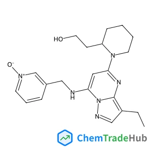 2-[(2S)-1-(3-Ethyl-7-{[(1-oxido-3-pyridinyl)methyl]amino}pyrazolo[1,5-a]pyrimidin-5-yl)-2-piperidinyl]ethanol