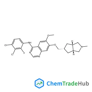 N-(3,4-Dichloro-2-fluorophenyl)-6-methoxy-7-{[(3aR,5r,6aS)-2-methyloctahydrocyclopenta[c]pyrrol-5-yl]methoxy}-4-quinazolinamine