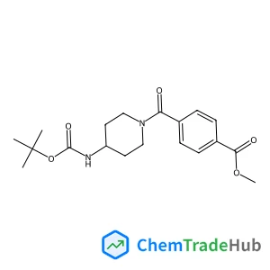 Methyl 4-{[4-({[(2-methyl-2-propanyl)oxy]carbonyl}amino)-1-piperidinyl]carbonyl}benzoate