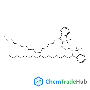 1-Hexadecyl-2-[(1E,3E)-3-(1-hexadecyl-3,3-dimethyl-1,3-dihydro-2H-indol-2-ylidene)-1-propen-1-yl]-3,3-dimethyl-3H-indolium perchlorate