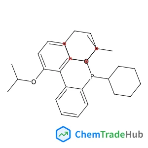 [2',6'-bis(propan-2-yloxy)-[1,1'-biphenyl]-3-yl]dicyclohexylphosphane structure