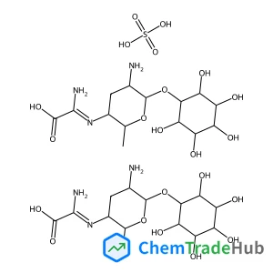 (1S,2R,3S,4R,5S,6S)-2,3,4,5,6-Pentahydroxycyclohexyl 2-amino-4-{[carboxy(imino)methyl]amino}-2,3,4,6-tetradeoxy-alpha-D-arabino-hexopyranoside sulfate (2:1)