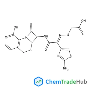 (6R,7R)-7-({(2-Amino-1,3-thiazol-4-yl)[(carboxymethoxy)imino]acetyl}amino)-8-oxo-3-vinyl-5-thia-1-azabicyclo[4.2.0]oct-2-ene-2-carboxylic acid