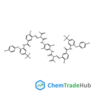 Benzamide,3,3'-[(2-chloro-5-methyl-1,4-phenylene)bis[imino(1-acetyl-2-oxo-2,1-ethanediyl)-2,1-diazenediyl]]bis[4-chloro-N-[2-(4-chlorophenoxy)-5-(trifluoromethyl)phenyl]-