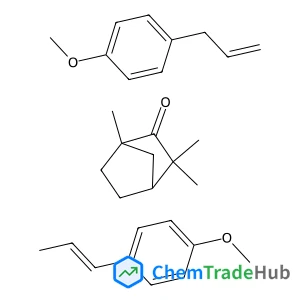 1-allyl-4-methoxy-benzene;1-methoxy-4-[(E)-prop-1-enyl]benzene;1,3,3-trimethylnorbornan-2-one