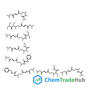 1-O-[2-(benzylcarbamoylamino)propyl] 4-O-propan-2-yl but-2-enedioate;1-O-[2-(diethylcarbamoylamino)propyl] 4-O-propan-2-yl but-2-enedioate;1-O-[2-[diethylcarbamoyl(ethyl)amino]propyl] 4-O-propan-2-yl but-2-enedioate;1-O-[2-(dimethylcarbamoylamino)propyl] 4-O-propan-2-yl but-2-enedioate;1-O-[2-[dimethylcarbamoyl(methyl)amino]propyl] 4-O-propan-2-yl but-2-enedioate;1-O-[2-[ethylcarbamoyl(methyl)amino]propyl] 4-O-propan-2-yl but-2-enedioate;1-O-[2-[ethyl(ethylcarbamoyl)amino]propyl] 4-O-propan-2-yl but-2-enedioate;1-O-[2-(phenylcarbamoylamino)propyl] 4-O-propan-2-yl but-2-enedioate