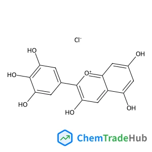 3,5,7-Trihydroxy-2-(3,4,5-trihydroxyphenyl)chromenium chloride