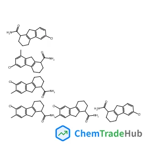 6-chloro-7-methyl-2,3,4,9-tetrahydro-1H-fluorene-1-carboxamide;6-chloro-8-methyl-2,3,4,9-tetrahydro-1H-fluorene-1-carboxamide;6-chloro-2,3,4,9-tetrahydro-1H-fluorene-1-carboxamide