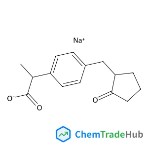Sodium 2-{4-[(2-oxocyclopentyl)methyl]phenyl}propanoate