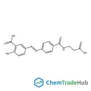 (3E)-3-({4-[(2-Carboxyethyl)carbamoyl]phenyl}hydrazono)-6-oxo-1,4-cyclohexadiene-1-carboxylic acid
