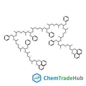 Diphenyl 6,9,11,14-tetramethyl-7,13-diphenyl-4,10,16-trioxa-7,13-diphosphanonadecane-2,18-diyl bis(6,10,14-trimethyl-8,16,16-triphenoxy-4,7,9,12,15-pentaoxa-8,16-diphosphahexadecan-2-yl) bis(phosphite
)