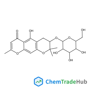 (3S)-5-Hydroxy-2,2,8-trimethyl-6-oxo-3,4-dihydro-2H,6H-pyrano[3,2-g]chromen-3-yl beta-D-glucopyranoside