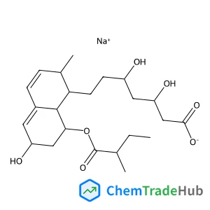 Sodium (3R,5R)-3,5-dihydroxy-7-[(1S,2S,6S,8S,8aR)-6-hydroxy-2-methyl-8-{[(2S)-2-methylbutanoyl]oxy}-1,2,6,7,8,8a-hexahydro-1-naphthalenyl]heptanoate
