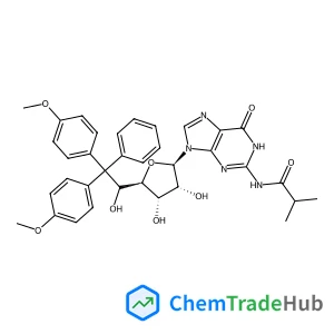 5'-O-[Bis(4-methoxyphenyl)phenylmethyl]-N-(2-methyl-1-oxopropyl)-guanosine