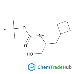 2-Methyl-2-propanyl (1-cyclobutyl-3-hydroxy-2-propanyl)carbamate structure