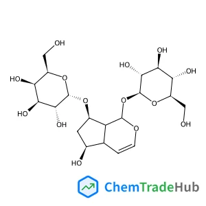 (1S,4aR,5R,7S,7aS)-1-(beta-D-Glucopyranosyloxy)-5-hydroxy-7-methyl-1,4a,5,6,7,7a-hexahydrocyclopenta[c]pyran-7-yl alpha-D-galactopyranoside structure