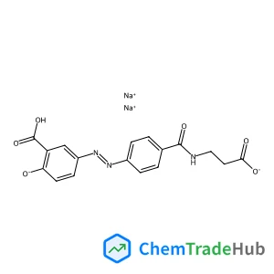 Disodium 5-[(E)-{4-[(2-carboxylatoethyl)carbamoyl]phenyl}diazenyl]-2-hydroxybenzoate