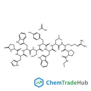 5-Oxo-L-prolyl-L-histidyl-L-tryptophyl-L-seryl-L-tyrosyl-D-tryptophyl-L-leucyl-L-arginyl-N-ethyl-L-prolinamide acetate (1:1)