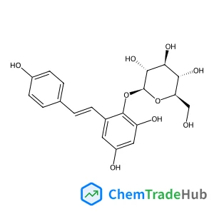 2,4-Dihydroxy-6-[(E)-2-(4-hydroxyphenyl)vinyl]phenyl beta-D-glucopyranoside