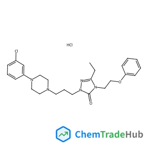 2-{3-[4-(3-Chlorophenyl)-1-piperazinyl]propyl}-5-ethyl-4-(2-phenoxyethyl)-2,4-dihydro-3H-1,2,4-triazol-3-one hydrochloride (1:1)