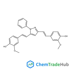 4,4'-[(1-Phenyl-1H-pyrazole-3,5-diyl)di(E)-2,1-ethenediyl]bis(2-methoxyphenol)