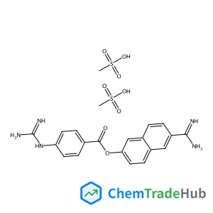 6-Carbamimidoyl-2-naphthyl 4-carbamimidamidobenzoate methanesulfonate (1:2)