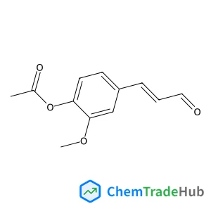 2-Methoxy-4-[(1E)-3-oxo-1-propen-1-yl]phenyl acetate