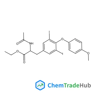Ethyl N-acetyl-3,5-diiodo-O-(4-methoxyphenyl)tyrosinate