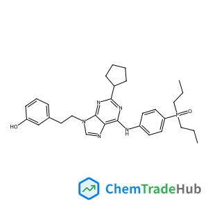 3-[2-(2-Cyclopentyl-6-{[4-(dipropylphosphoryl)phenyl]amino}-9H-purin-9-yl)ethyl]phenol