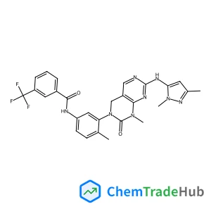 N-(3-{7-[(1,3-Dimethyl-1H-pyrazol-5-yl)amino]-1-methyl-2-oxo-1,4-dihydropyrimido[4,5-d]pyrimidin-3(2H)-yl}-4-methylphenyl)-3-(trifluoromethyl)benzamide
