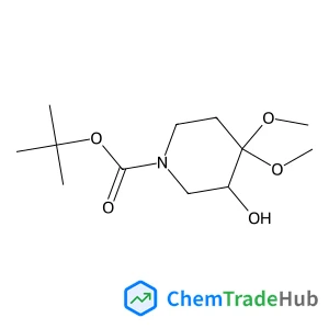 2-Methyl-2-propanyl 3-hydroxy-4,4-dimethoxy-1-piperidinecarboxylate 2-Methyl-2-propanyl 3-hydroxy-4,4-dimethoxy-1-piperidinecarboxylate