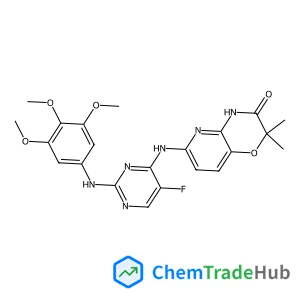 6-({5-Fluoro-2-[(3,4,5-trimethoxyphenyl)amino]-4-pyrimidinyl}amino)-2,2-dimethyl-2H-pyrido[3,2-b][1,4]oxazin-3(4H)-one