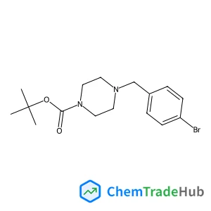 2-Methyl-2-propanyl 4-(4-bromobenzyl)-1-piperazinecarboxylate structure