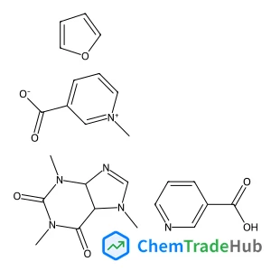 furan;1-methylpyridin-1-ium-3-carboxylate;nicotinic acid;1,3,7-trimethyl-4,5-dihydropurine-2,6-dione