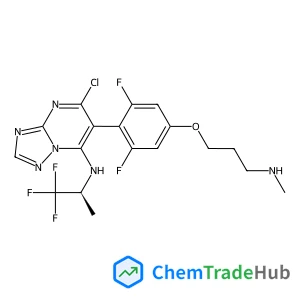 5-Chloro-6-{2,6-difluoro-4-[3-(methylamino)propoxy]phenyl}-N-[(2S)-1,1,1-trifluoro-2-propanyl][1,2,4]triazolo[1,5-a]pyrimidin-7-amine