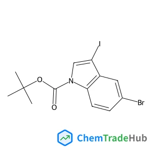 2-Methyl-2-propanyl 5-bromo-3-iodo-1H-indole-1-carboxylate