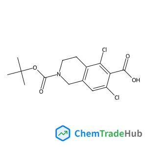 5,7-Dichloro-2-{[(2-methyl-2-propanyl)oxy]carbonyl}-1,2,3,4-tetrahydro-6-isoquinolinecarboxylic acid