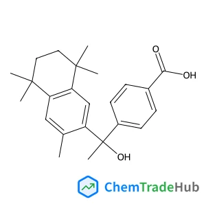 4-[1-Hydroxy-1-(3,5,5,8,8-pentamethyl-5,6,7,8-tetrahydro-2-naphthalenyl)ethyl]benzoic acid