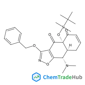 (4aS,8aS,9S)-3-(Benzyloxy)-9-(dimethylamino)-4a-{[dimethyl(2-methyl-2-propanyl)silyl]oxy}-8a,9-dihydronaphtho[2,3-d][1,2]oxazole-4,5(4aH,8H)-dione