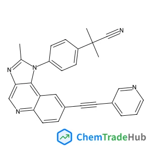 2-Methyl-2-{4-[2-methyl-8-(3-pyridinylethynyl)-1H-imidazo[4,5-c]quinolin-1-yl]phenyl}propanenitrile
