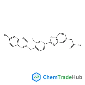 [2-(4-{[(2E)-3-(4-Bromophenyl)-2-propenoyl]amino}-3-fluorophenyl)-1,3-benzoxazol-5-yl]acetic acid