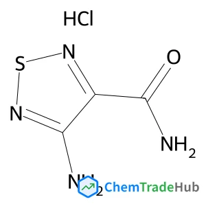 4-amino-1,2,5-thiadiazole-3-carboxamide hydrochloride structure