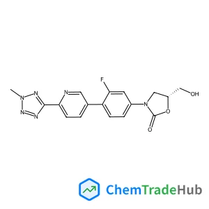 (5R)-3-{3-Fluoro-4-[6-(2-methyl-2H-tetrazol-5-yl)-3-pyridinyl]phenyl}-5-(hydroxymethyl)-1,3-oxazolidin-2-one