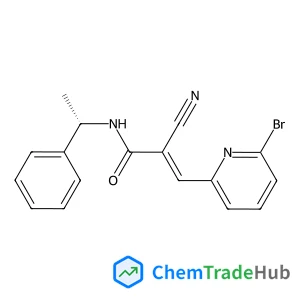 (2E)-3-(6-Bromo-2-pyridinyl)-2-cyano-N-[(1S)-1-phenylethyl]acrylamide