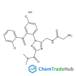 1-[4-Chloro-2-(2-chlorobenzoyl)phenyl]-5-[(glycylamino)methyl]-N,N-dimethyl-1H-1,2,4-triazole-3-carboxamide hydrochloride (1:1)