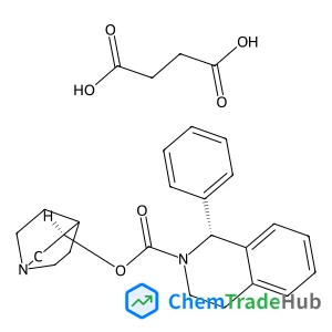 (3R)-1-azabicyclo[2.2.2]octan-3-yl (1R)-1-phenyl-1,2,3,4-tetrahydroisoquinoline-2-carboxylate, butanedioic acid