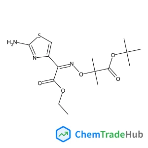 Ethyl 2-(2-aminothiazole-4-yl)-2-(1-tert-butoxycarbonyl-1-methylethoxyimino)acetate