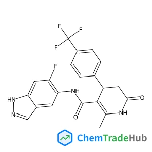 N-(6-Fluoro-1H-indazol-5-yl)-2-methyl-6-oxo-4-[4-(trifluoromethyl)phenyl]-1,4,5,6-tetrahydro-3-pyridinecarboxamide