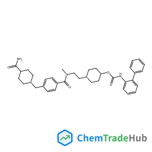 1-{2-[{4-[(4-Carbamoyl-1-piperidinyl)methyl]benzoyl}(methyl)amino]ethyl}-4-piperidinyl 2-biphenylylcarbamate