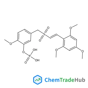 2-Methoxy-5-({[(E)-2-(2,4,6-trimethoxyphenyl)vinyl]sulfonyl}methyl)phenyl dihydrogen phosphate